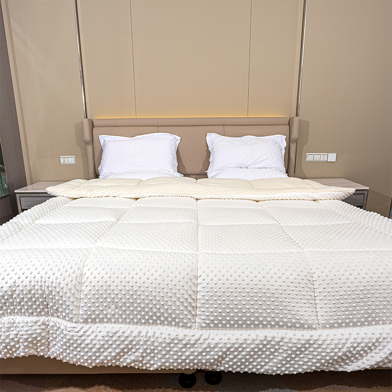 মিনকি ডটস মেষশাবক মেষশাবক স্বাচ্ছন্দ্য, ডাবল ফ্যাব্রিক সুপার নরম উষ্ণ ডুভেট ভেলভেট ঘন উষ্ণ শীতের কুইল্ট লাক্সারি লাক্সারি ফ্লফি ফ্লাই ফ্লাই শীতের কম্বল